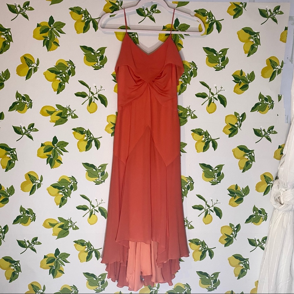 Badgley Mischka Silk Midi Dress